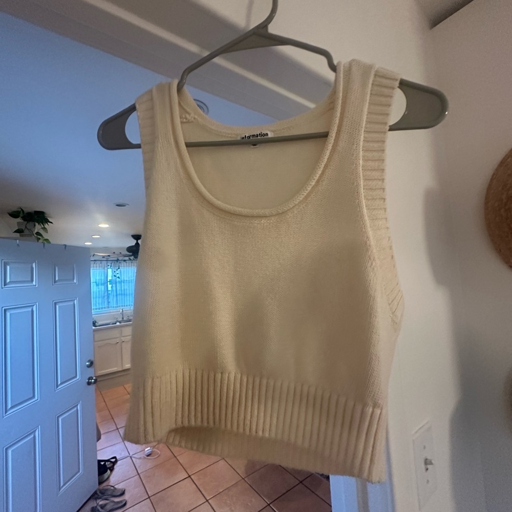 Reformation cream sweater crop tank